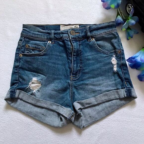 Garage Distressed High Rise Jean Shorts Juniors 1 - Picture 2 of 8